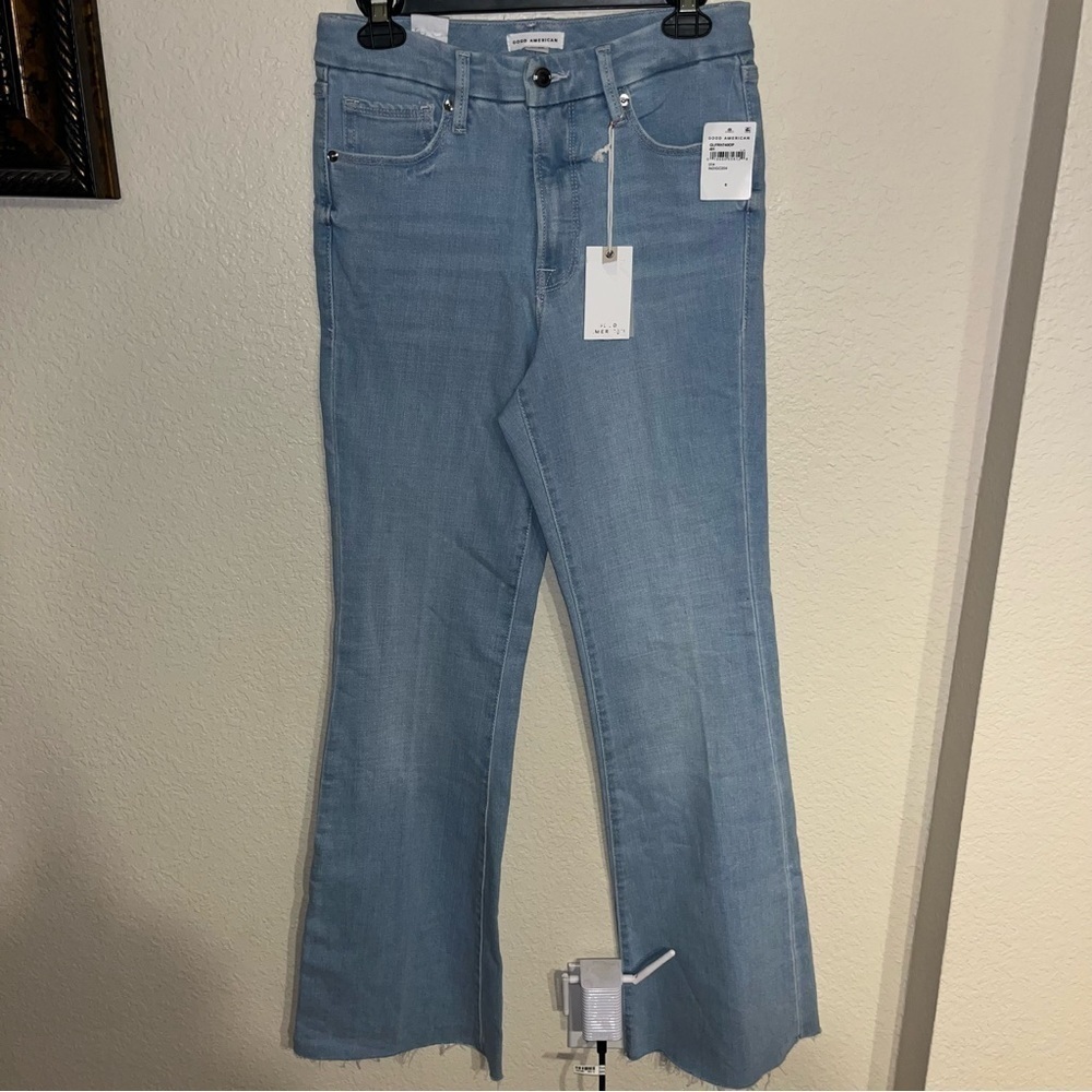 Good American Good Legs Flare Jeans Size 6/28 New With Tags